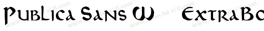 Publica Sans W00 ExtraBold字体转换